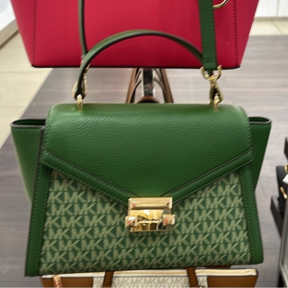 MICHAEL KORS
Whitney Medium Flap TH Satchel
Fern Green 
NWT